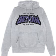 Image of Official DC Comics Batman Dark Knight Adults Hoodie Grey