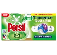 Image of Persil Bio 3-in-1 Washing Capsules Outstanding 1st Time Removal Tough Stains