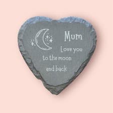 Image of Personalised Mum Heart Coaster – Love You to the Moon & Back – Moon & Stars