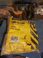 Image of 230v Fly Lead 16A PLUG  2 Gang 13 AMP socket
