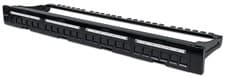 Image of Intellinet Patch Panel, Blank, 1U, 24-Port, Black Black 1U, 24-Port (Blank)