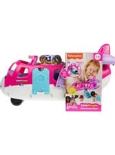 Image of Barbie Little Dream Plane Push-Along Toy for Toddlers - 3 Figures, Light, Sound