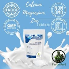 Image of Calcium Magnesium Zinc 90 Tablets Essential Minerals for Bone Health Immune Supp