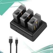 Image of 3Pcs Battery+Charger For GoPro HERO 8 / 7 / 6 / 5 Black AHDBT-501/601/701/801