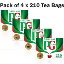 Image of PG Tips Original Tea Bags Catering Rich Quality Taste Biodegradable Pack 4 x 210