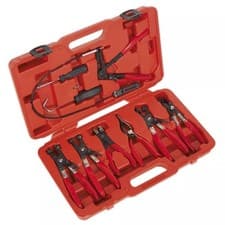 Image of Sealey 9 Piece Hose Clamp Pliers & Removal Tool Set VS1662