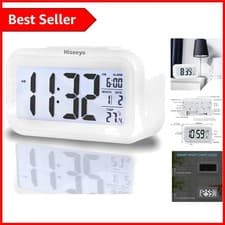 Image of Stylish Battery-Powered Alarm Clock with 85dB Loud Alarm & Adjustable Brightness
