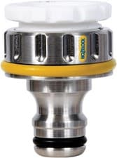 Image of Hozelock Pro Metal Threaded Tap Connector 3/4" BSP for Garden Hose Adaptor