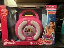 Image of Barbie Karaoke Machine Kids Bluetooth Light Portable Karaoke Christmas Gift NEW