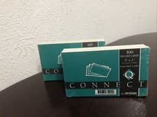 Image of RECORD CARDS, 127x76cm, 2x Packs / 200 Cards, White Ruled, Connect Ref KF35204