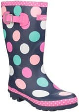 Image of Cotswold Dotty kid's spot print waterproof rubber wellington boot