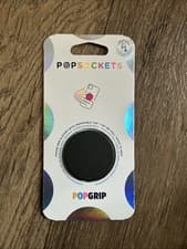 Image of PopSockets PopGrip with Swappable Top for Phones & Tablets Black 800470 - New