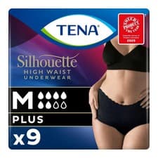 Image of Tena Incontinence Pants Silhouette High Waist Lady Pant Black Absorbent M/L Size