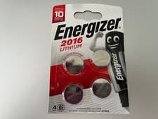 Image of Energizer 2016 Lithium 3v Batteries CR2016 4 Pack Brand New Best Before 07/2029