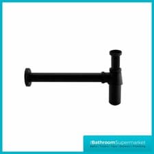 Image of Matt Black Bottle Trap Basin Sink Waste 1 1/4" Solid Brass 300mm Adjustable