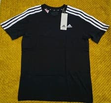 Image of Adidas Boys' Short Sleeve Black T-Shirt Size 152cm, 11-12 Years