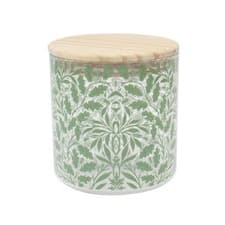 Image of Small Glass Storage Jar William Morris Acorn Airtight Kitchen Canister 800ml
