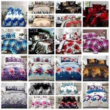 Image of 3D Duvet Cover 4Pcs Quilt Cover Bedding Set With Pillow case and Fitted Sheet