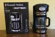 Image of Russell Hobbs Coffee Maker-Classic-Retro-Black-3 Year Warranty-Free Shipping