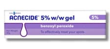 Image of Acnecide 5% Gel Benzoyl Peroxide - Treatments Acne, Blemishes, Spots - 30g