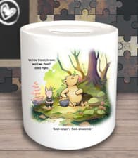 Image of Winnie the Pooh Money Box 'We'll be friends forever...' Ceramic Gift Idea