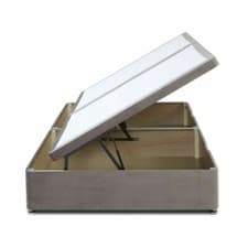 Image of Soft Plush Velvet Upholstered Divan Ottoman Storage Bed Gas Lift Up Base Frame