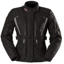 Image of Furygan Apalaches Evo Ladies Moto Motorcycle Textile Jacket Black / Grey