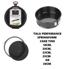 Image of TALA PERFORMANCE BAKEWARE NON STICK SPRINGFORM CAKE TINS 20CM, 23CM, 25CM, 30CM
