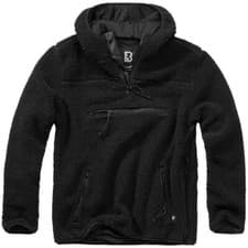 Image of Brandit Teddyfleece Pullover Fashionable Fluffy Mens Winter Streetwear Black