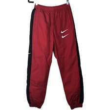 Image of NWT NIKE NSW Sportswear Swoosh Red Track Pants Sz XS