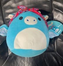 Image of Tatiana the Dragon with Headband Squishmallows 7.5 Inch Plush Brand New With Tag