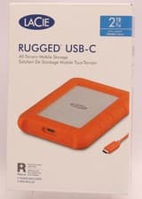 Image of LaCie Rugged USB-C 2TB External Portable Hard Drive (New)