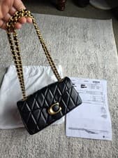 Image of Coach Tabby Shoulder Bag 26 Quilted Black , New Without TAG