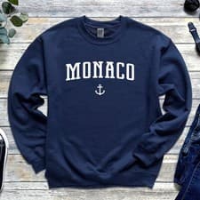 Image of Monaco Sweatshirt | Monaco Crewneck Sweatshirt | Monte Carlo, French Riviera