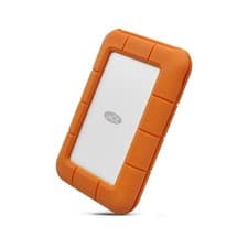 Image of LaCie Rugged 5TB External Hard Drive USB-C Grey Yellow
