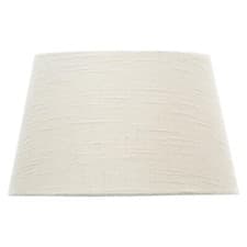 Image of Ivory White Linen Fabric Empire Drum Lampshade Table Lamp Ceiling Light Shade
