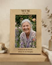 Image of Personalised Mum Memorial Photo Frame | In Loving Memory Gift | Engraved Remembr
