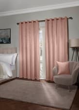 Image of Thermal Thick Blackout Curtains 2 Panel Eyelet Ring Top Curtains Ambiance
