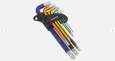 Image of Sealey AK7190 9 Piece Colour Coded Ball End Hexagon Key Set 1.5-10mm Long