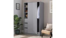Image of Argos Home Malibu 1 Door Sliding Wardrobe - Grey