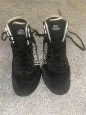 Image of Lonsdale Contender Boxing Boots Black/White UK Size 6 Boxing Boots