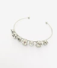 Image of Ted Baker Silver Tone Crystal Open Cuff Bangle Brand New With Gift Box