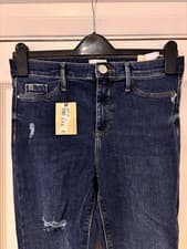 Image of River Island Distress Detail, Stretchy Mid Rise Jegging, Size 12, New With Tag