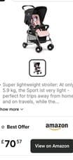 Image of Hauck 17149 Disney Sport Single Pushchair - Pink