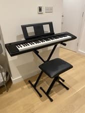 Image of Yamaha Piano Keyboard NP12 Piaggero with Stand and Stool Excellent Condition