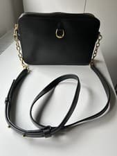 Image of Ralph Lauren Leather Cross Body Bag New Without Tag Black Colour