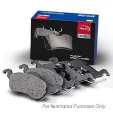 Image of APEC Front Brake Pad Set 155mm fits Vauxhall Corsa 2014-2025 1.4 1.2 17mm PD3383
