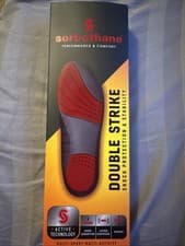 Image of Sorbothane double strike shock protection and stability insoles | Size 3-4.5