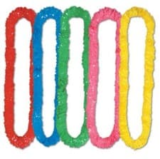 Image of Hawaiian Necklace x12 Fancy Dress Leis Aloha Luau Tropical Party Accessory Prop