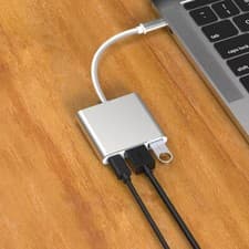 Image of USB-C to HDMI Adapter 3-in-1 Hub 4K HDMI Output with USB 3.0 and 100W PD Charge
